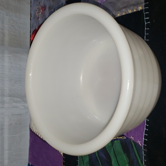 White Milk glass beehive Mixing Bowl - Picture 2 of 5